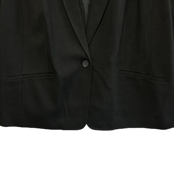 Talbots Fabric Knit In Italy Blazer Jacket NWT Women's Sz 24W Black Luxurious - Picture 4 of 5